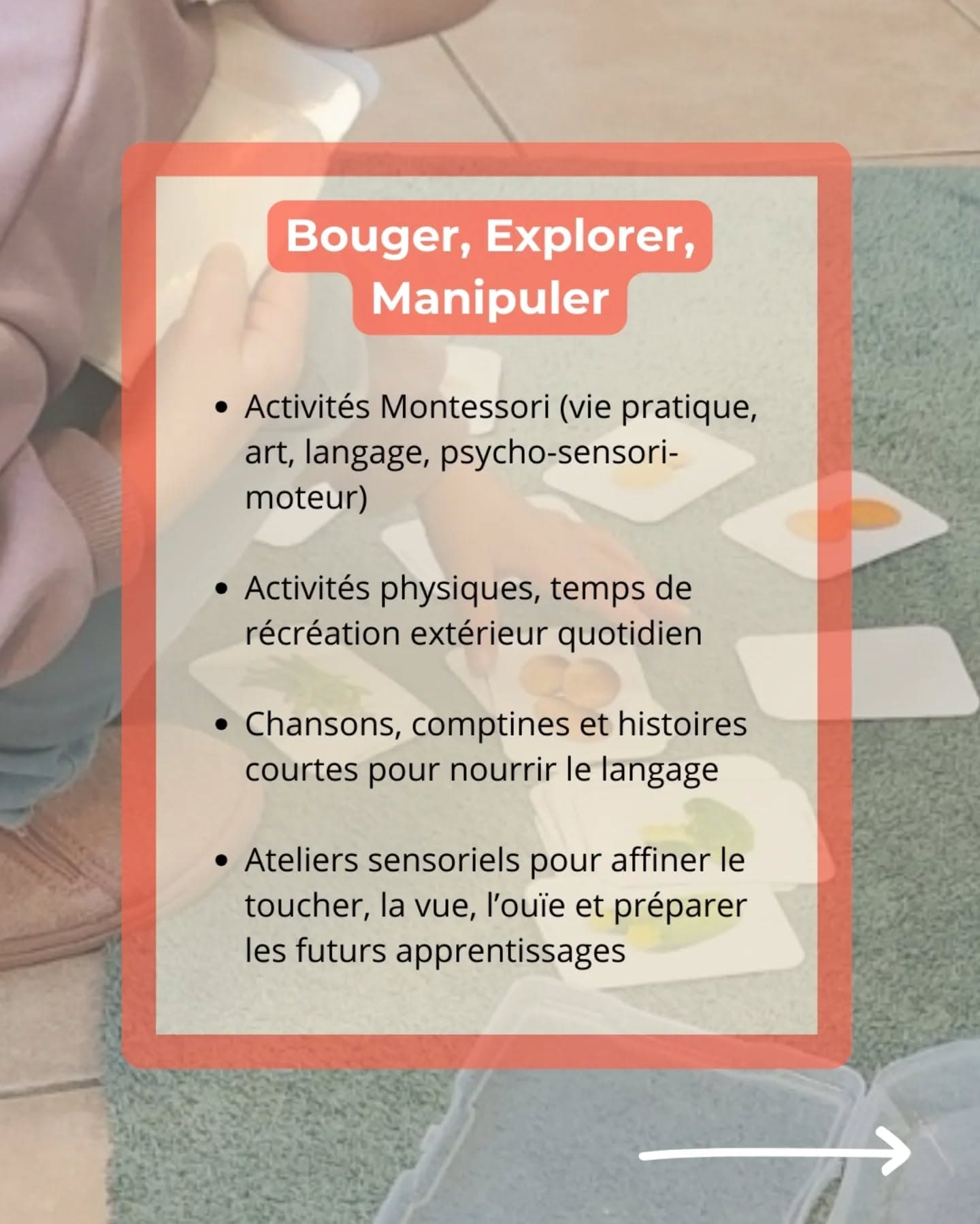 Activités en petite section Montessori